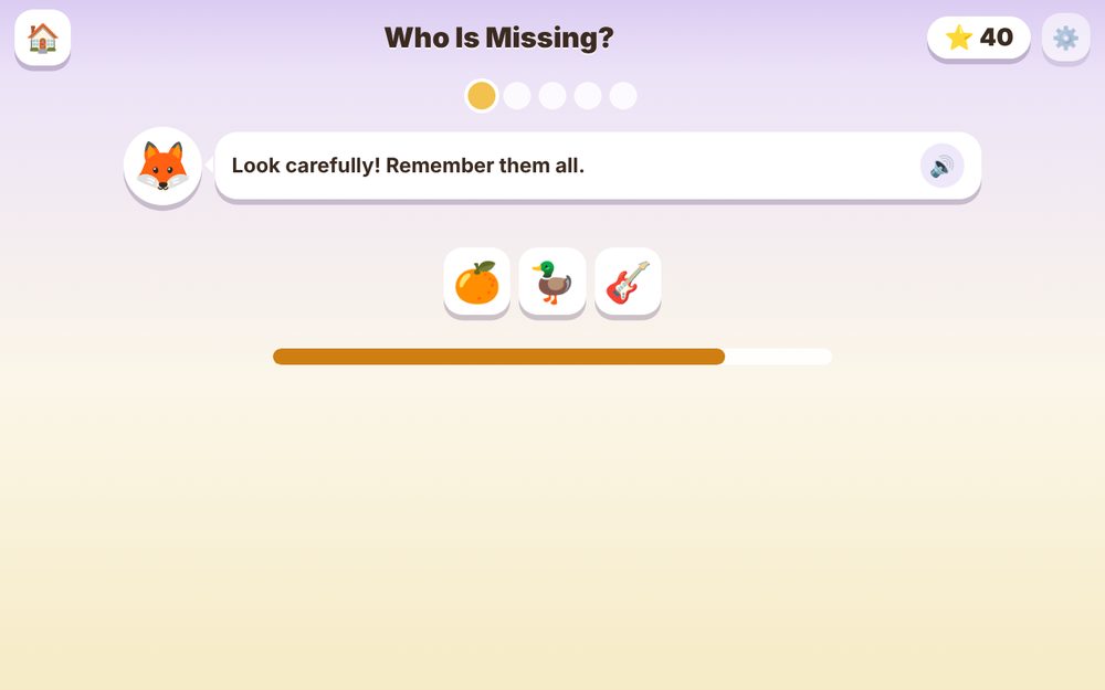 Who Is Missing memory game